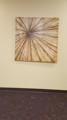 Strange art in orthopaedic waiting area.