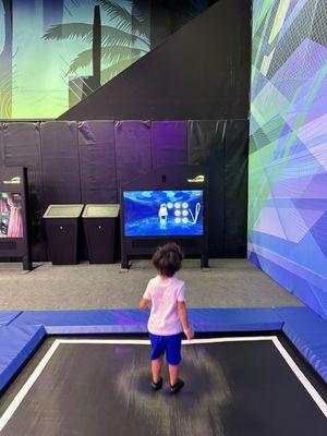 Trampoline interactive area