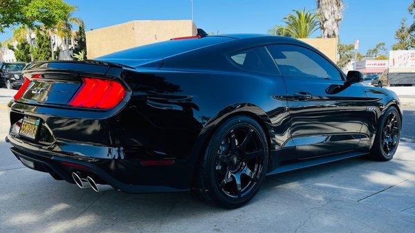 2021 Mustang GT.  Paint correction and ceramic coating treatment.