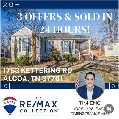 Helped my sellers get what they want within 3 days on the market!