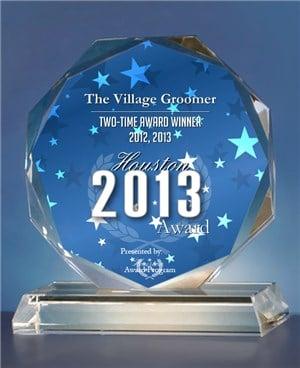 For the second consecutive year, The Houston Award Program has chosen The Village Groomer for the 2013 Houston Awards.