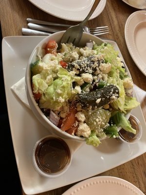 Large Greek salad...plenty for a family of four