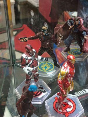 Misc. Marvel comics figures, including Star-Lord and Nebula.