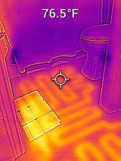 Inspecting heated floors with infrared.