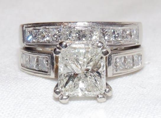 This engagement ring has the perfect amount of shine and sparkle. Get your's at Golden's Designer Jewelry.