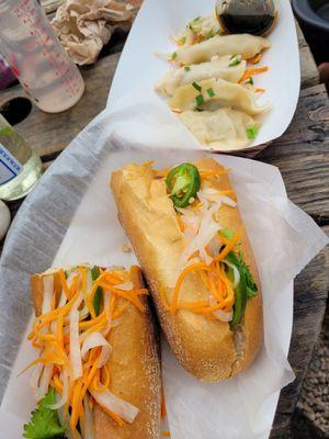 Banh mi and dumplings