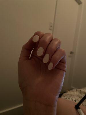 Powder gel manicure in white (#55)