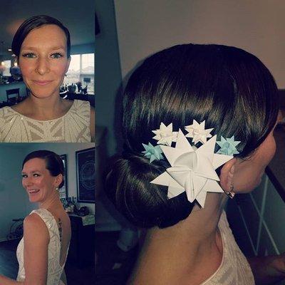 Origami Bride: Hair and makeup done by Kim