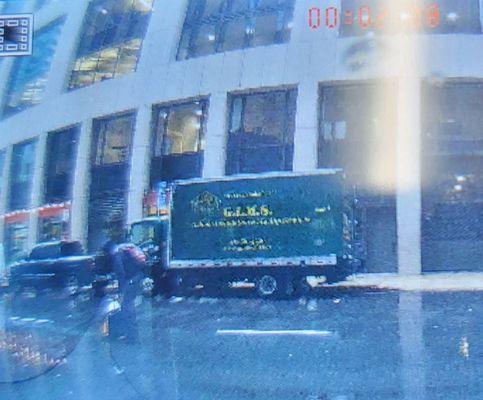 Video show him coming from this truck that was parked in an handicap space and stopping on the roadway.