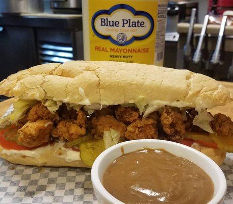 Cajun Dip Po' Boy - Fried Chicken with Gumbo Gravy