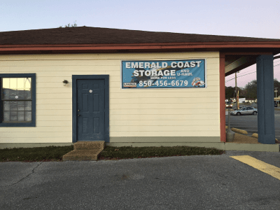 Our main entrance is on the side for storage/moving supplies and Uhaul rentals.