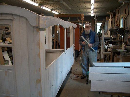 Another Coach Car being built in the Joinery Shop .