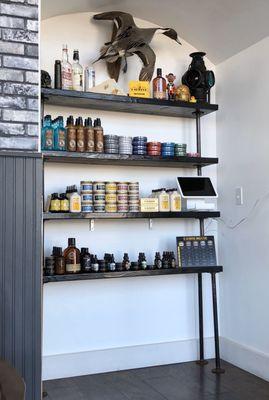 Some of the products that are used and offered at Renegade Barber shop.