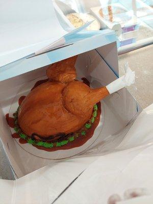 Thanksgiving turkey cake