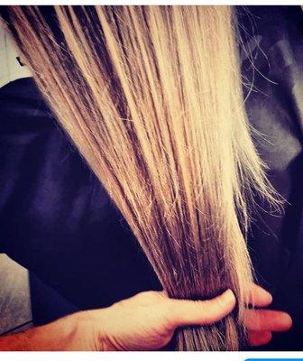 Our Color and Highlight Specialist are Olaplex Certified which means we guarantee healthy, shiny hair results!