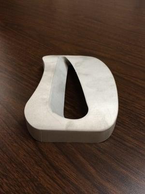 this part was cut on our water jet cutter. Note the angled cuts. They said it couldn't be done!