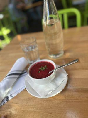 Soup of the Day. Beet soup.