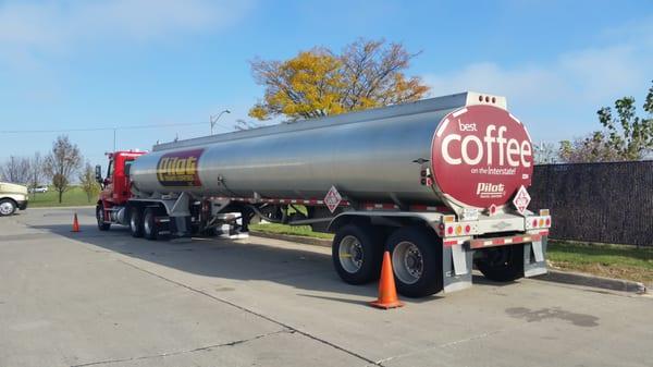 The famous coffee pot, delivered daily brew.