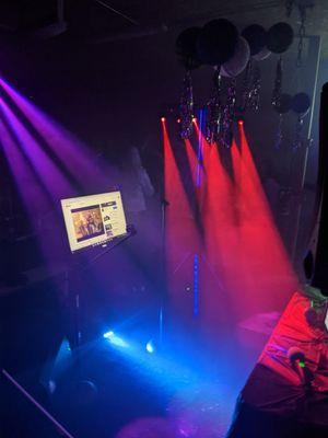 Stage lighting, DJ equipment and services, live sound