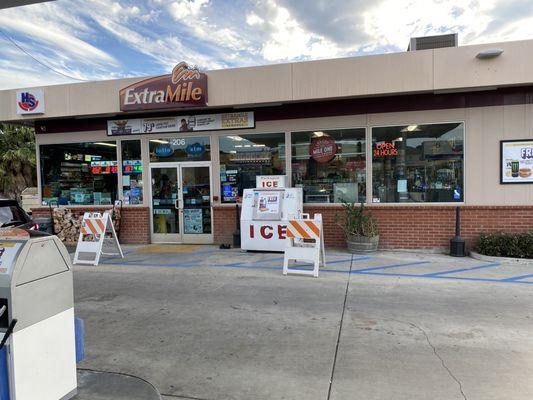 Exterior of convenience store