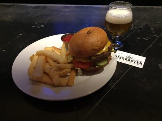 $10 Nativ burger and beer