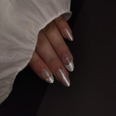 These elegant nails are our Gel-X service!! This classic look is perfect for any formal events