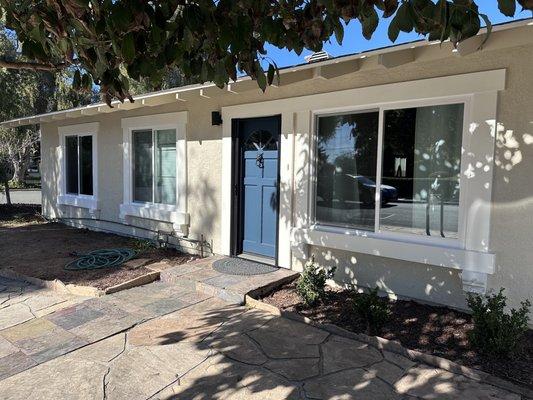 New Windows retrofitted in newly painted home from Rigo's Windows.