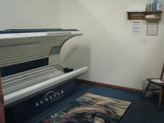 The Level 1 Sunstar tanning bed.  Twenty minutes of relaxation time.