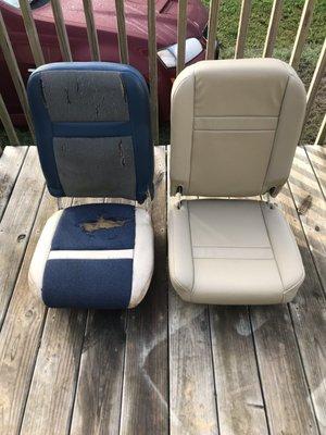 Air plane seats rebuilt