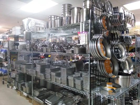 Wide selection of stainless steel and aluminum pans!