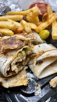 Chicken shawarma meal