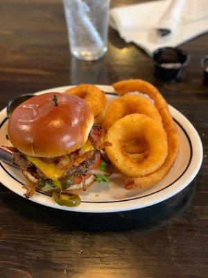 Jalapeño bacon cheeseburger