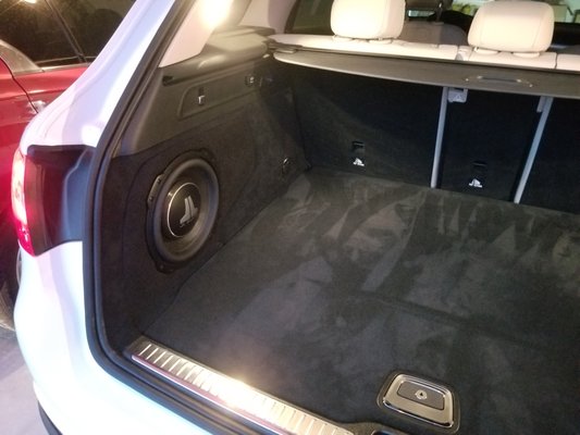 Custom 10" subwoofer, looks very professional