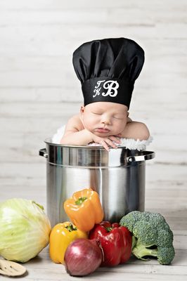 When Mom is a chef and you live in the south, you are getting a monogrammed hat