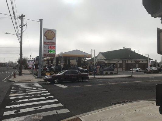 Hempstead Tpke and Broad St on the south side exactly a half mile west of the Hempstead Home Depot.