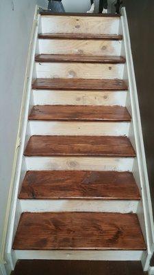 Stained treads NOT steps