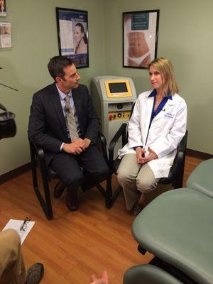 Dr. Weiss being interview for TV Program, Central Coast Medical.