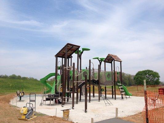 Leister Park playground equipment installation - Hampstead, MD.