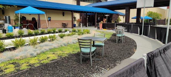 Outdoor dining in front of Blue Lake Casino & Hotel!