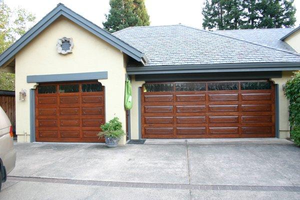 Garage door refinishing.