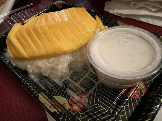 Amazing mango sticky rice!