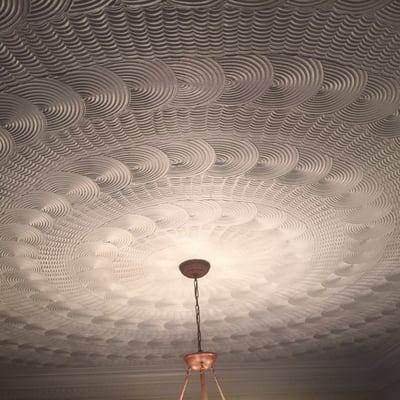 Sculptured plaster ceiling