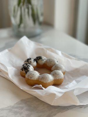 Black sesame Mochi donut