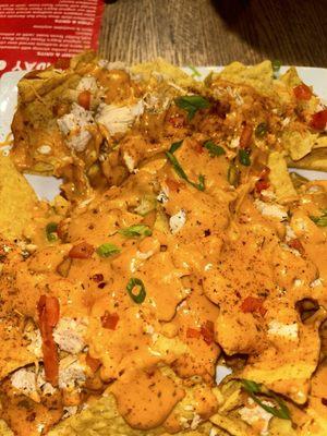 Grilled chicken Cajun nachos