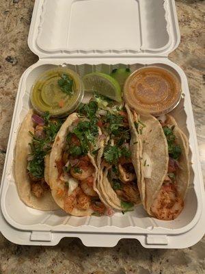 4 taco deal (everyday price). 2 chicken & 2 shrimp.