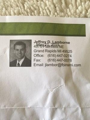 Jeff Lamborne Farm Bureau Insurance