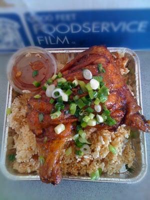 Pop-rice with chicken