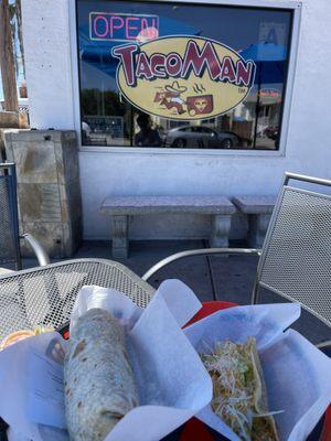 California burrito and Crispy Beef Taco