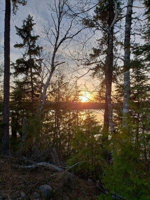 Sunset on a walk to the boat landing.