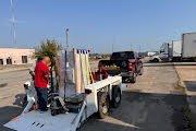 Offloading the safe.  Discrete no flashy signs or Logo on display.